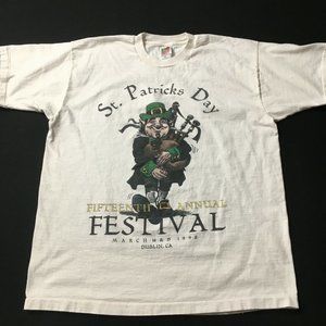 #FF St. Patrick's Day Fifteenth Annual Festival 1998 Dublin RARE VINTAGE XL wht